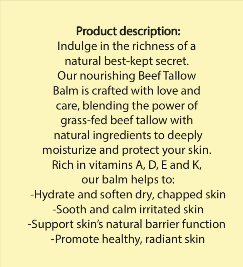 Vanilla Beef Tallow Balm