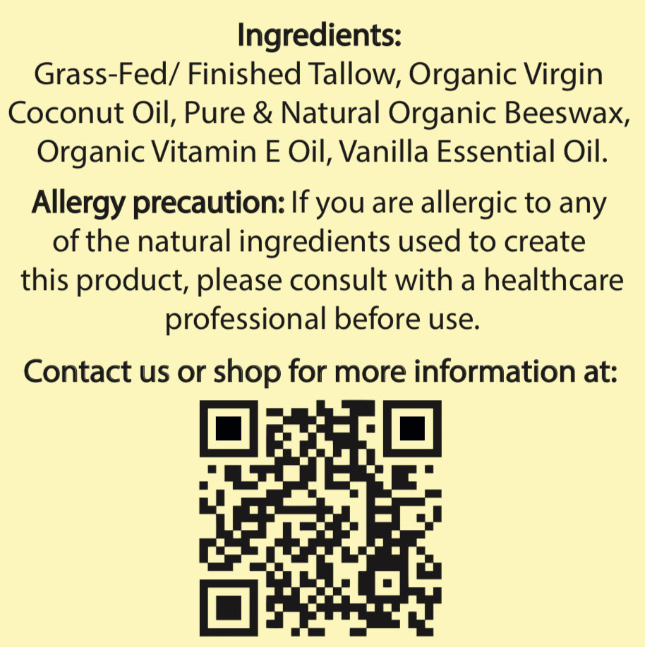 Vanilla Beef Tallow Balm